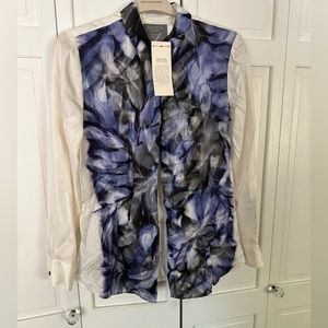 BR / Piece & Company Button Up Silk Blouse